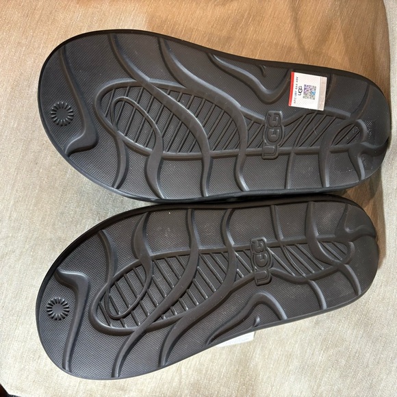 UGG Sz 9 Sport Yeah Puffer Detachable Logo Print Backstrap Slides Clogs Sandals - Picture 7 of 9